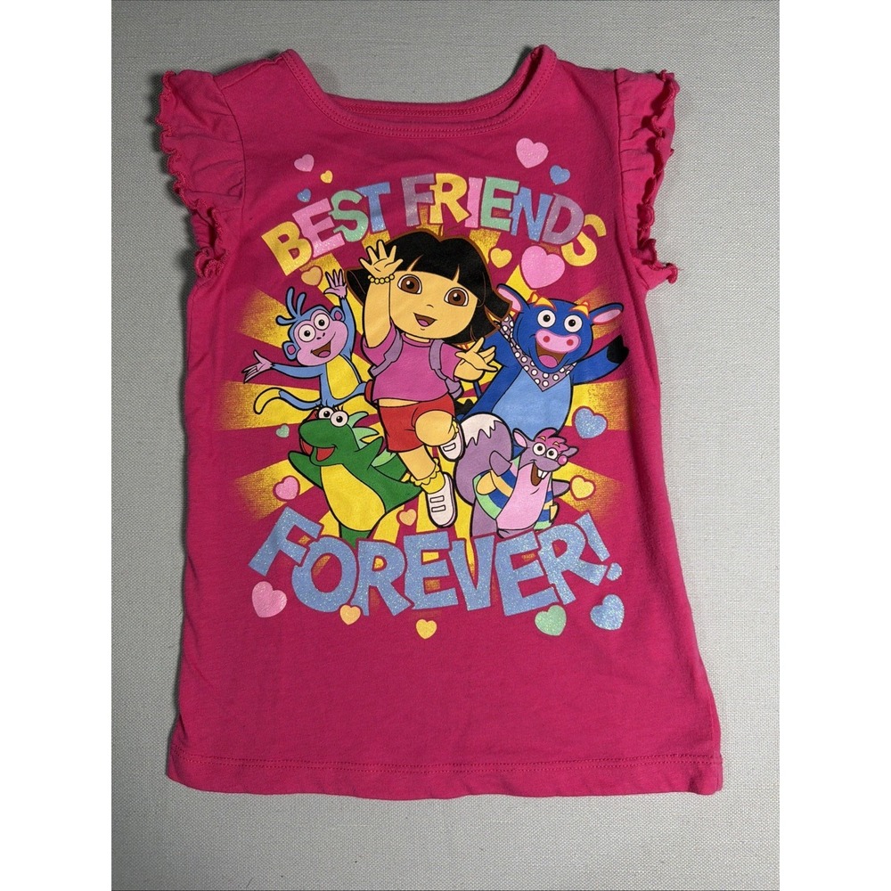Y2K Kids - Nick Jr.  Dora Best Friends Forever Girls Pink Shirt 3T - 2011